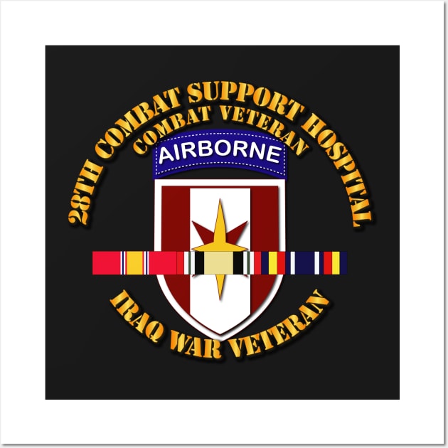 Army - 28th Cbt Sup Hospital - Iraq Vet  w SVC Ribbons Wall Art by twix123844